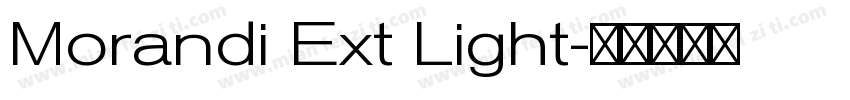 Morandi Ext Light字体转换